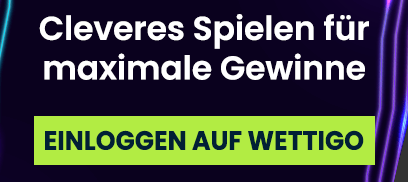 Werbetext Clevere Strategien für maximale Gewinne mit grünem Login Button darunter

